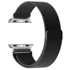 ブラックのスチール製マグネット式Apple Watchバンド