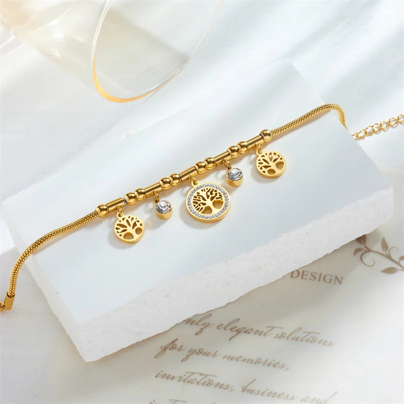 Bracelet Arbre de Vie avec Zircon