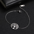 Bracelet Arbre de Vie Gourmette Femme Fine argent