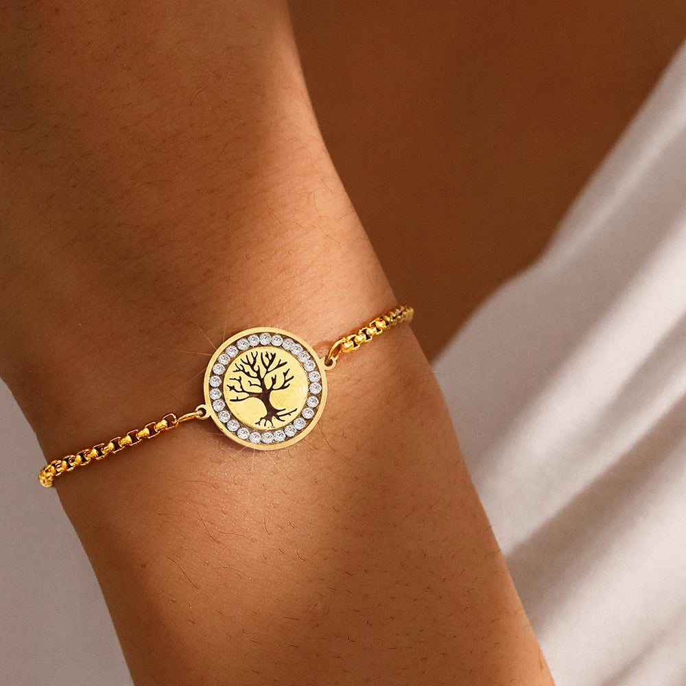 Bracelet avec Arbre de Vie or