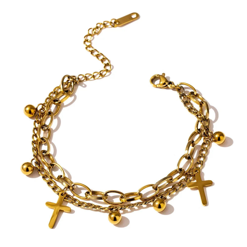 Bracelet avec Croix Chrétienne