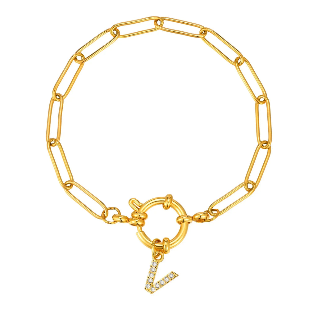 Bracelet personnalisé avec initiale v