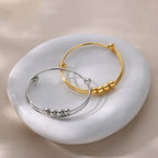 Bracelet avec Perles Rotatives Anti-Stress pour Homme ou Femme argent