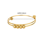 Bracelet avec Perles Rotatives Anti-Stress pour Homme ou Femme or