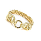 Bracelet avec Têtes de Morts pour Homme or