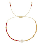 Bracelet bicolore initiale c