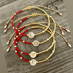 Bracelet bicolore initiale o
