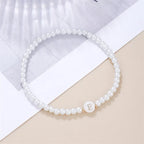 Bracelet blanc initiale e
