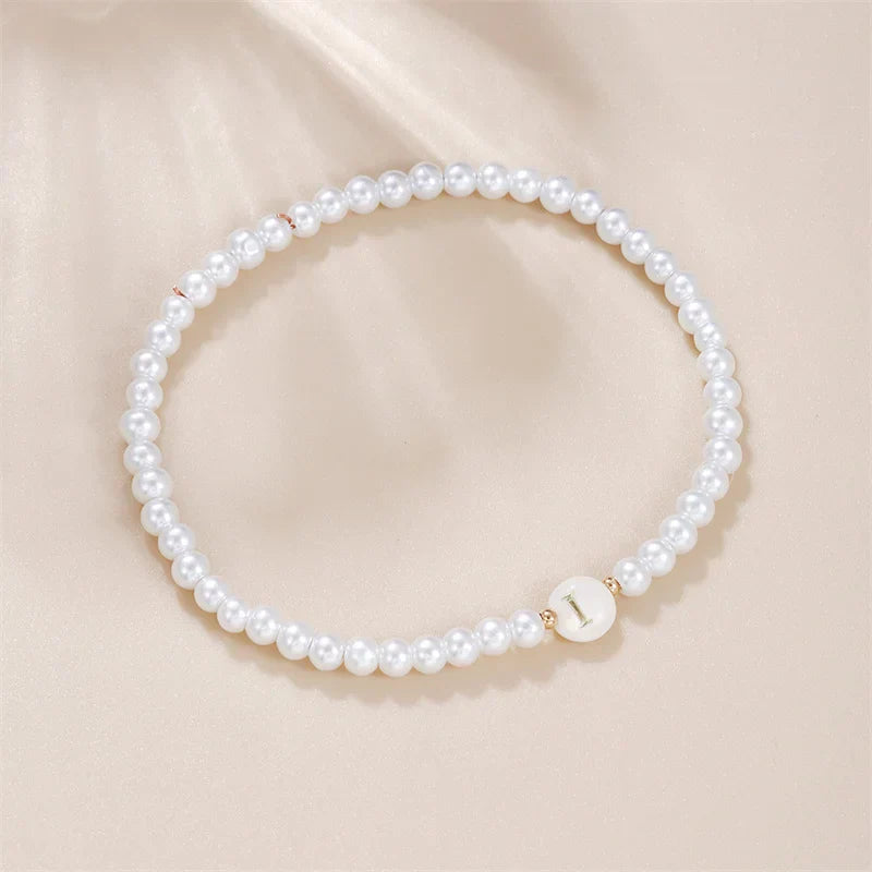 Bracelet blanc initiale i