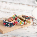 Bracelet Brésilien Boho Brodé Fait Main blanc
