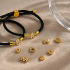 Bracelet coloré avec initiale en strass - lettre