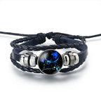 Bracelet Cuir Signe du Zodiaque 12 Constellations poisson
