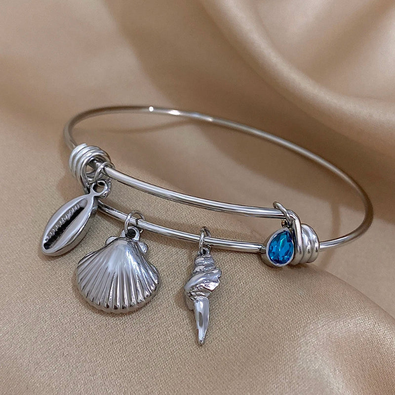 Bracelet de Charme Coquillages argent