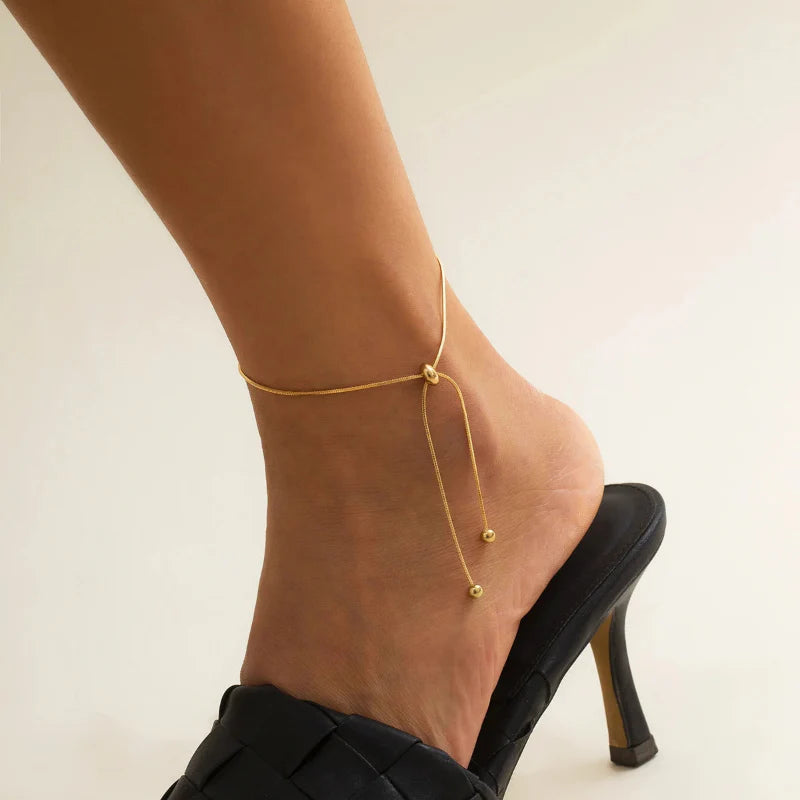 Bracelet de Cheville Noeud or