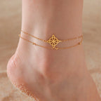 Bracelet de Cheville Noeud de Sorcière or