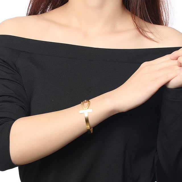 女性用エジプト風ブレスレット ゴールド