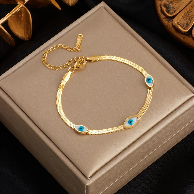 Bracelet Elégant Contre le Mauvais Oeil Femme
