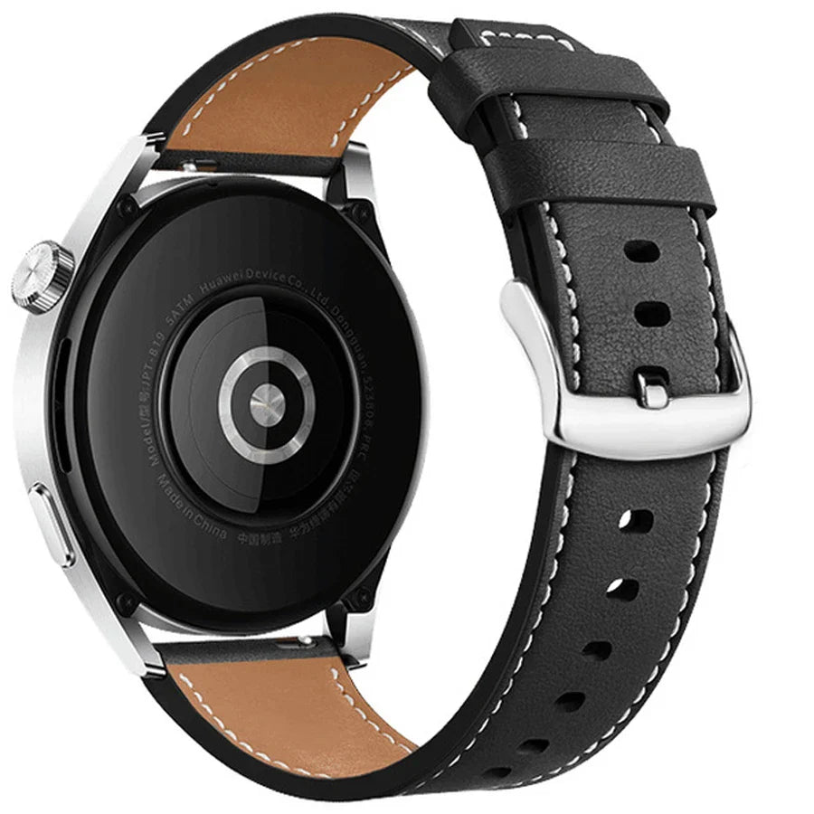Google Pixel Watch 1 & 2 対応 スマートウォッチ用レザーブレスレット ブラック