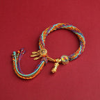 Bracelet Gourmette en Lacets de Charme Bouddhiste Tibétain