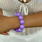 Bracelet en Perles de Couleurs pour Femme violet