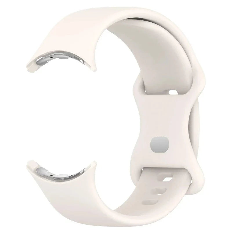 Google Pixel Watch 1 & 2用 シリコン製スマートウォッチバンド ホワイト