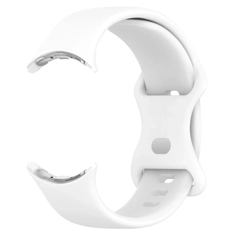 Google Pixel Watch 1 & 2用 シリコン製スマートウォッチバンド ホワイト