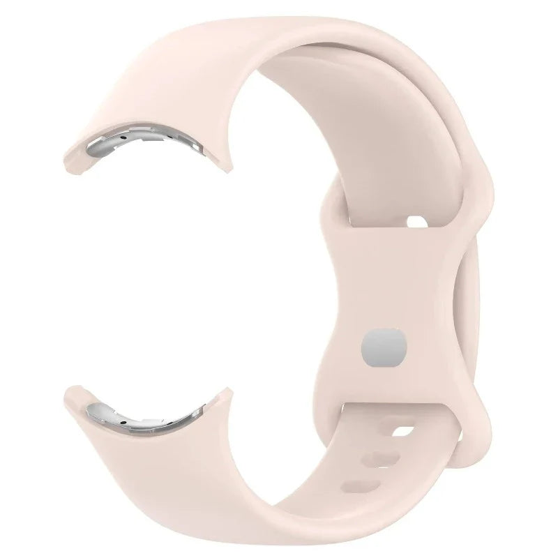 Google Pixel Watch 1 & 2用 シリコン製スマートウォッチバンド ベージュ