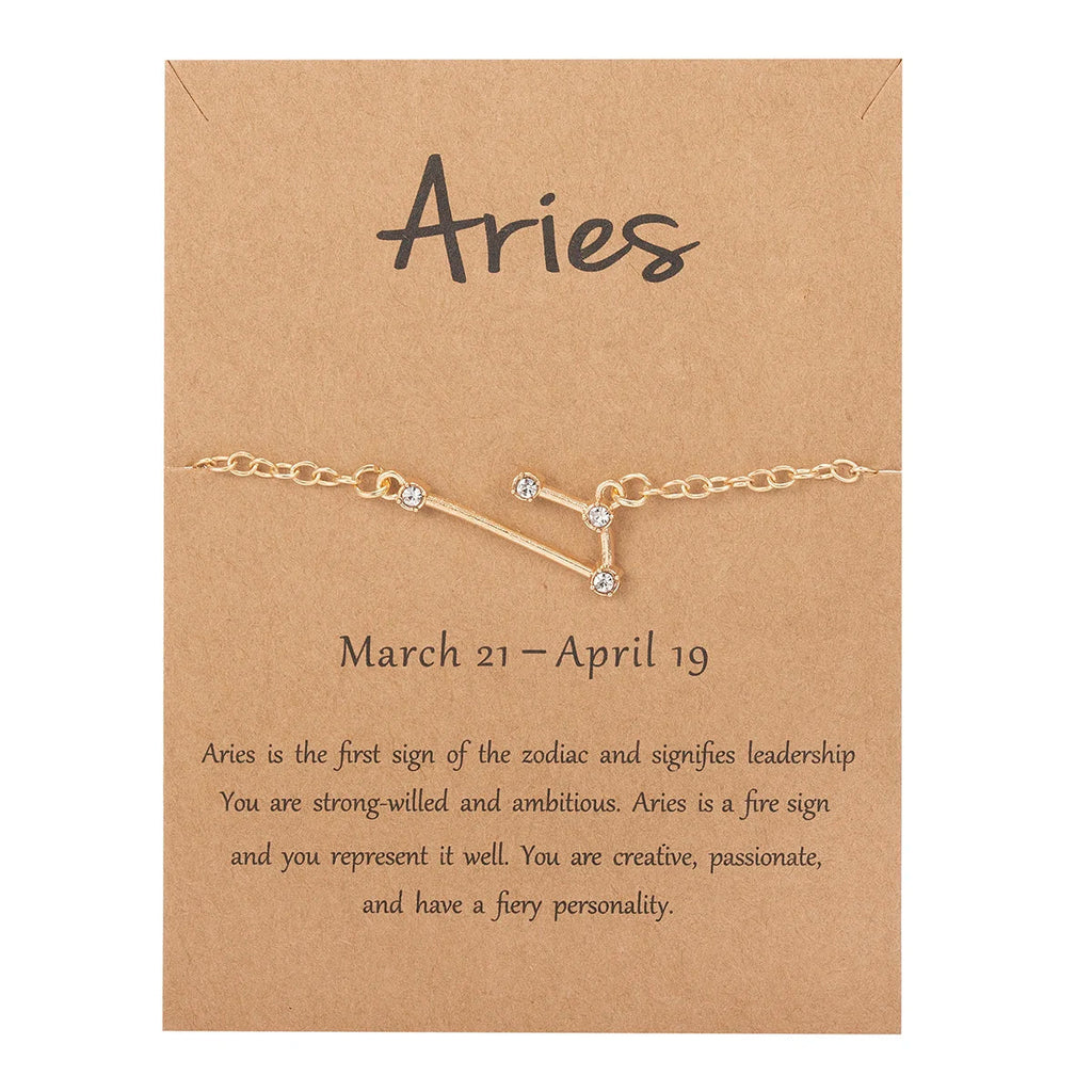 Bracelet Femme Signe du Zodiaque 12 Constellations bélier