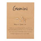Bracelet Femme Signe du Zodiaque 12 Constellations gémeaux