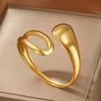 Elégant Bracelet Gourmette avec Goutte d'Eau or