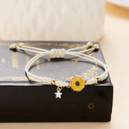 Bracelet Gourmette Fleur de Marguerite jaune
