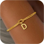 Bracelet initiale et noeud - lettre