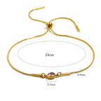 Bracelet jonc avec pierre de naissance colorée