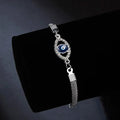Bracelet Mauvais Oeil Bleu Argent