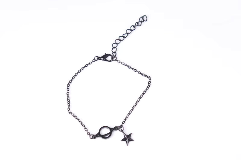 Bracelet Noir avec Etoile