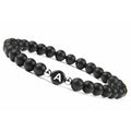 Bracelet noir initiale a