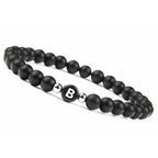Bracelet noir initiale b