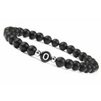 Bracelet noir initiale o