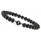 Bracelet noir initiale t