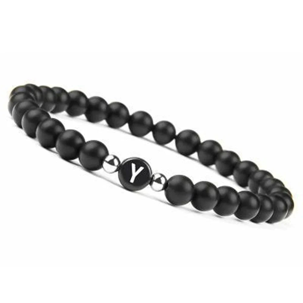 Bracelet noir initiale y