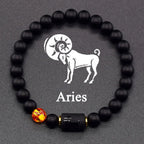 黒ブレスレット 星座サイン アストロ ブラック 12星座 おひつじ座