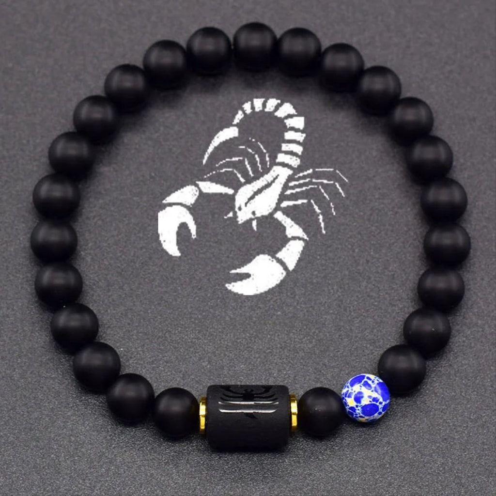 ブラック 星座サイン アストロ ブラック 12星座 ブレスレット 
