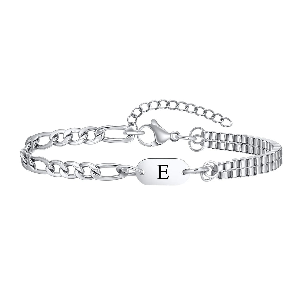 Bracelet homme initiale e