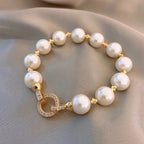 Bracelet Rétro en Perles et Zircon