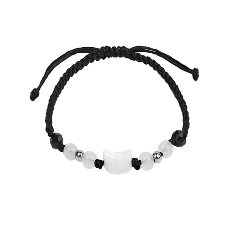 Bracelet Tressé Chat Pierre de Lune 1