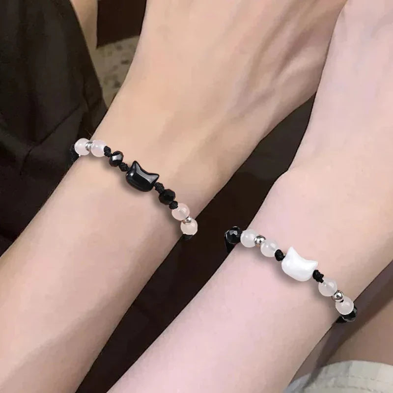 Bracelet Tressé Chat Pierre de Lune 2