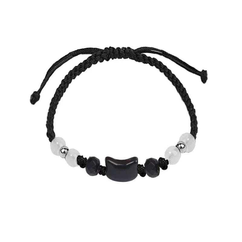 Bracelet Tressé Chat Pierre de Lune 2