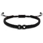 Bracelet tressé initiale e