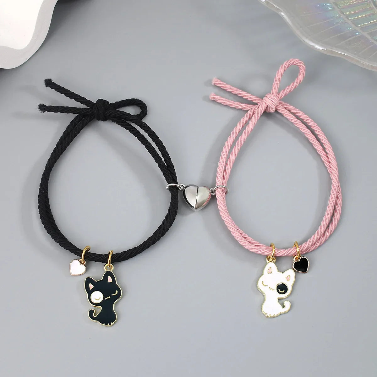 Bracelets pour Couples d'Amis Gourmette Chats