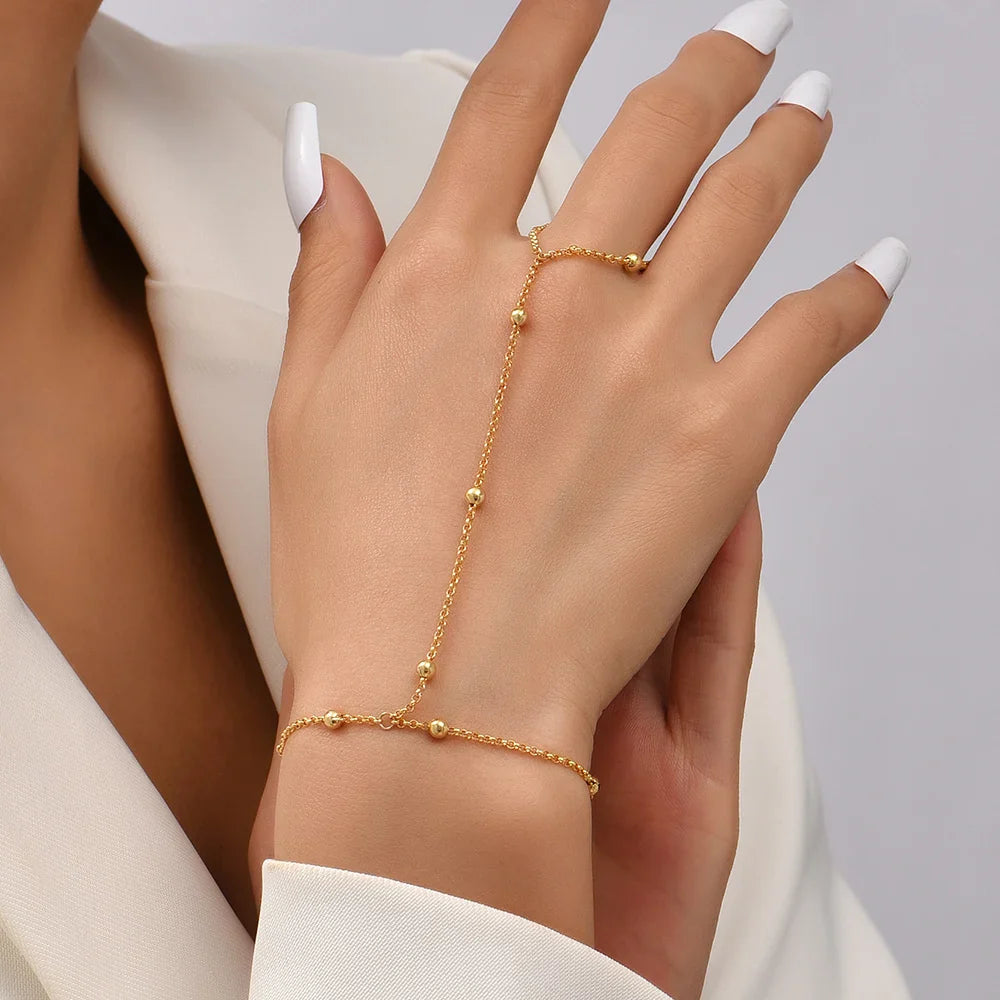 Chaîne Main & Doigt Bracelet de Main Bijou Femme